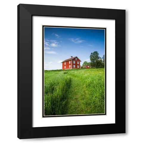 Sweden-Varmland-Marbacka-estate of first female writer to win the Noble Prize of Literature-Selma L Black Modern Wood Framed Art Print with Double Matting by Bibikow, Walter