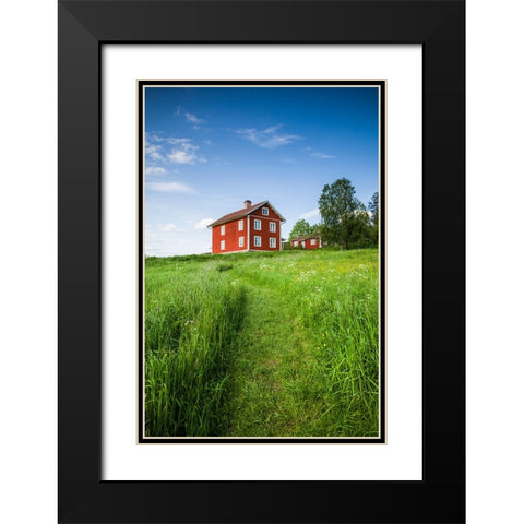 Sweden-Varmland-Marbacka-estate of first female writer to win the Noble Prize of Literature-Selma L Black Modern Wood Framed Art Print with Double Matting by Bibikow, Walter