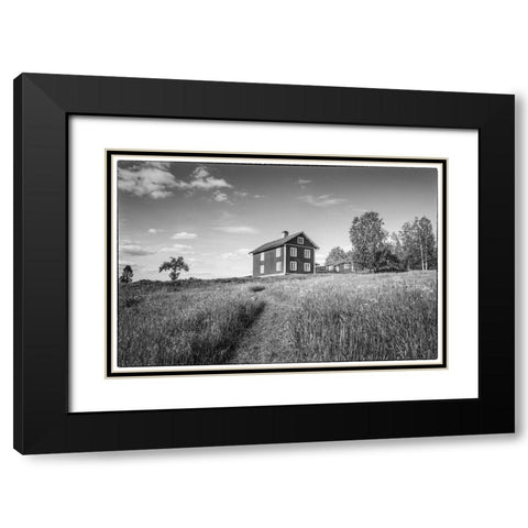 Sweden-Varmland-Marbacka-estate of first female writer to win the Noble Prize of Literature-Selma L Black Modern Wood Framed Art Print with Double Matting by Bibikow, Walter