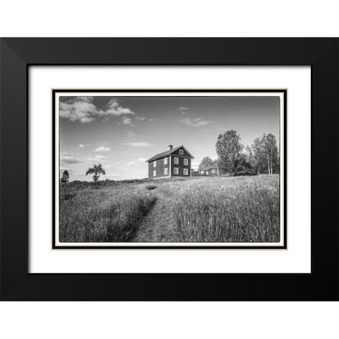 Sweden-Varmland-Marbacka-estate of first female writer to win the Noble Prize of Literature-Selma L Black Modern Wood Framed Art Print with Double Matting by Bibikow, Walter