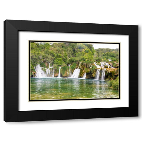Croatia Skradinski buk swimming area of Krka National Park Black Modern Wood Framed Art Print with Double Matting by Drury, Trish
