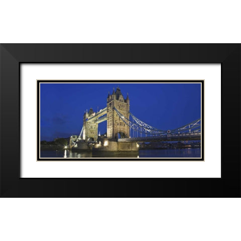 Great Britain, London The historic Tower Bridge Black Modern Wood Framed Art Print with Double Matting by Flaherty, Dennis