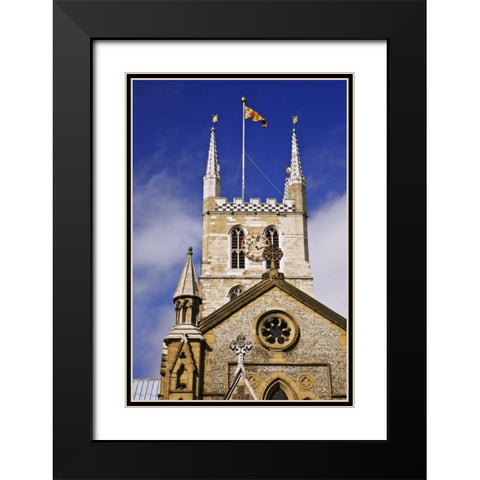 Great Britain, London Southwark Cathedral Black Modern Wood Framed Art Print with Double Matting by Flaherty, Dennis