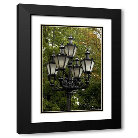 Estonia, Tallinn Street lamp detail Black Modern Wood Framed Art Print with Double Matting by Ross, Nancy ,  Steve