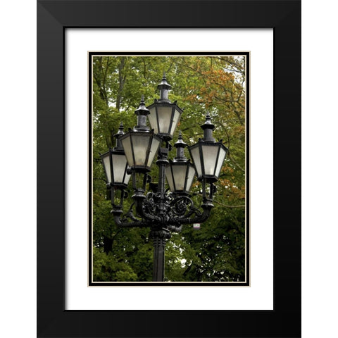 Estonia, Tallinn Street lamp detail Black Modern Wood Framed Art Print with Double Matting by Ross, Nancy ,  Steve