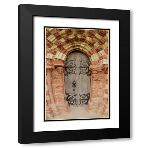 The Orkney Islands, Cathedral of St Magnus Black Modern Wood Framed Art Print with Double Matting by Morris, Arthur