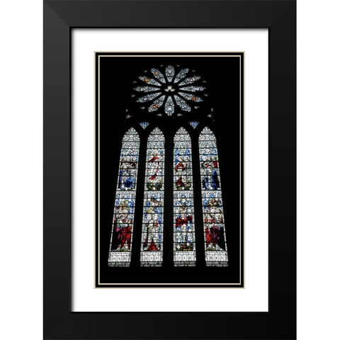 The Orkney Isl, Kirkwall Cathedral of St Magnus Black Modern Wood Framed Art Print with Double Matting by Morris, Arthur