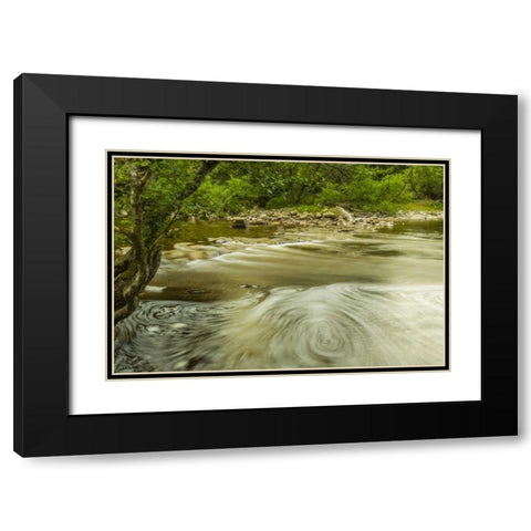 Scotland, Cairngorm NP Swirling water in stream Black Modern Wood Framed Art Print with Double Matting by Illg, Cathy and Gordon