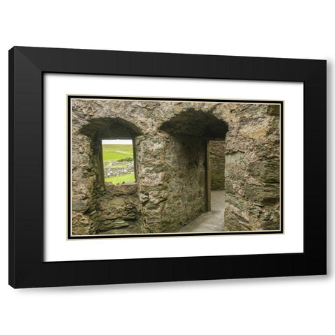 Scotland, Shetland Islands Muness Castle ruins Black Modern Wood Framed Art Print with Double Matting by Illg, Cathy and Gordon
