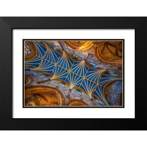 Scotland-Edinburgh 12th century ceiling in St Giles Cathedral Black Modern Wood Framed Art Print with Double Matting by Jaynes Gallery