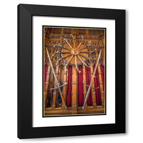 Scotland-Edinburgh Edinburgh Castle interior room military decorations Black Modern Wood Framed Art Print with Double Matting by Jaynes Gallery