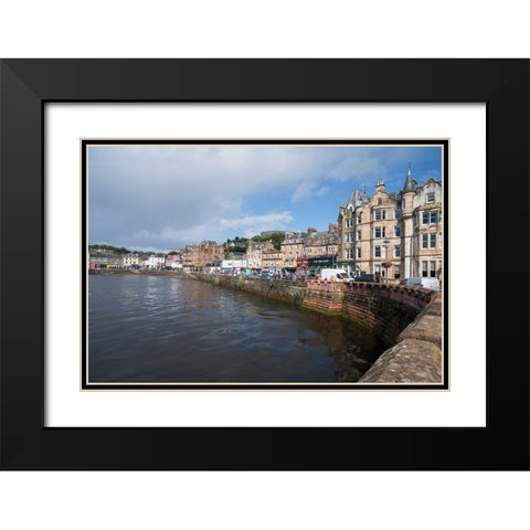 Scotland The waterfront of Oban Black Modern Wood Framed Art Print with Double Matting by Tharp, Brenda