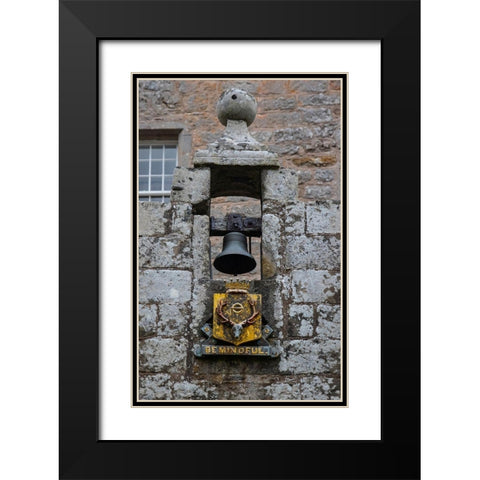 Gable above the front entrance to Cawdor Castle bearing the motto Be Mindful Black Modern Wood Framed Art Print with Double Matting by Ostrowitz, Mallorie