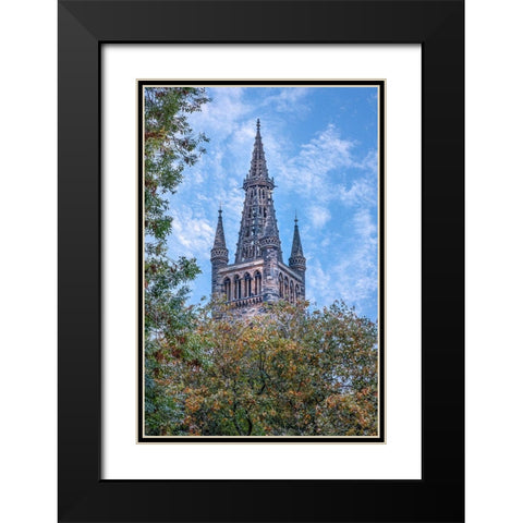 Glasgow University-Scotland Black Modern Wood Framed Art Print with Double Matting by Norring, Tom