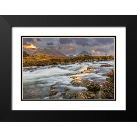Enchanted Waters of Sligachan Old Bridge Isle of Skye-Scotland Black Modern Wood Framed Art Print with Double Matting by Norring, Tom