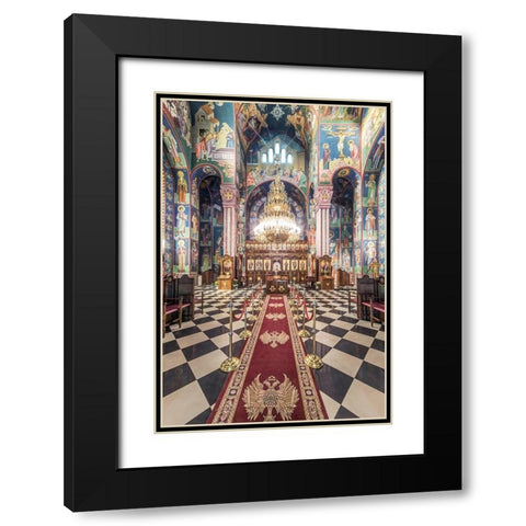 Slovenia-Ljubljana-Serbian Orthodox Church Black Modern Wood Framed Art Print with Double Matting by Tilley, Rob