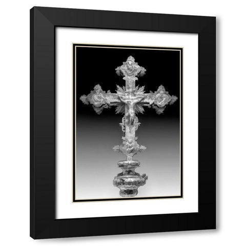 Montenegro-Kotor Abstract of decorated orthodox Christian cross Black Modern Wood Framed Art Print with Double Matting by Jaynes Gallery