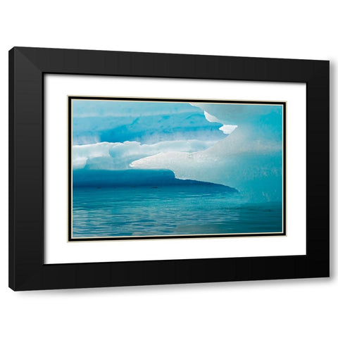 Close up of blue ice in the fjord of Narsarsuaq-Greenland Black Modern Wood Framed Art Print with Double Matting by Su, Keren
