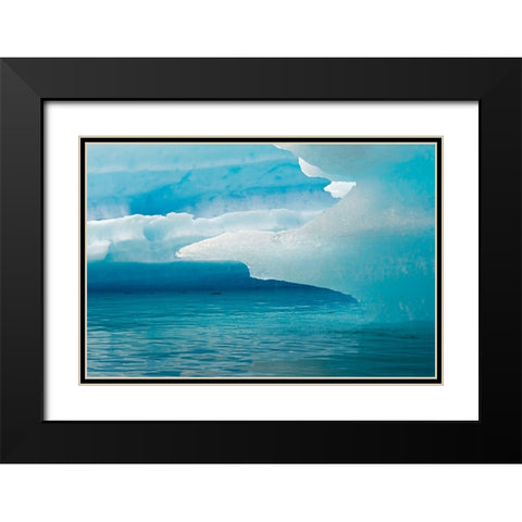 Close up of blue ice in the fjord of Narsarsuaq-Greenland Black Modern Wood Framed Art Print with Double Matting by Su, Keren