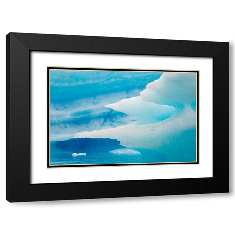 Close up of blue ice in the fjord of Narsarsuaq-Greenland Black Modern Wood Framed Art Print with Double Matting by Su, Keren
