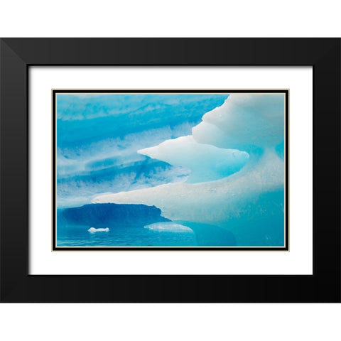Close up of blue ice in the fjord of Narsarsuaq-Greenland Black Modern Wood Framed Art Print with Double Matting by Su, Keren