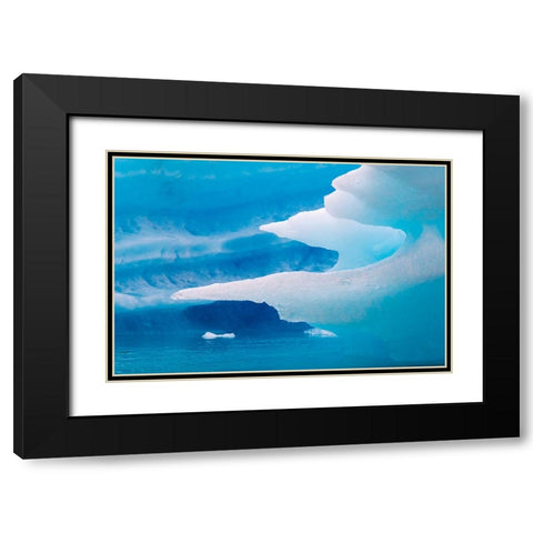 Close up of blue ice in the fjord of Narsarsuaq-Greenland Black Modern Wood Framed Art Print with Double Matting by Su, Keren