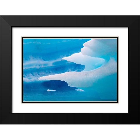 Close up of blue ice in the fjord of Narsarsuaq-Greenland Black Modern Wood Framed Art Print with Double Matting by Su, Keren