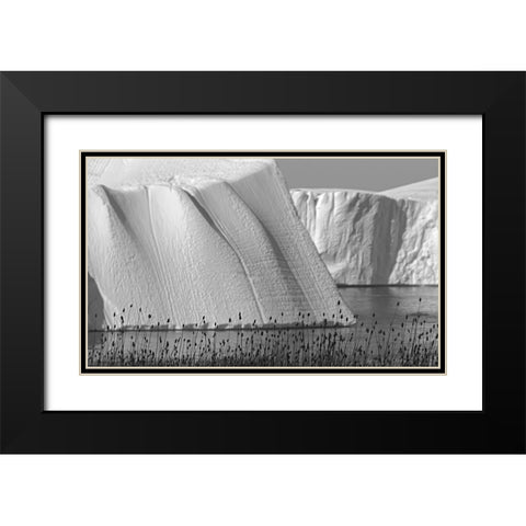 Icebergs of Sermermiut-Ilulissat-Greenland Black Modern Wood Framed Art Print with Double Matting by Su, Keren