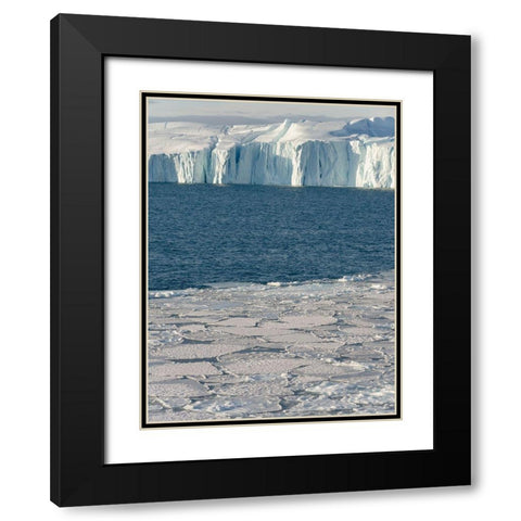 Winter at the Ilulissat Fjord-located in the Disko Bay in West Greenland Black Modern Wood Framed Art Print with Double Matting by Zwick, Martin