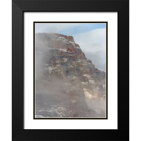 Storen Island-frozen into the sea ice of the Uummannaq fjord system during winter-Greenland-Danish  Black Modern Wood Framed Art Print with Double Matting by Zwick, Martin