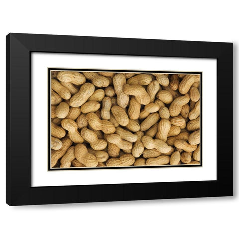 Close-up of unshelled peanuts Black Modern Wood Framed Art Print with Double Matting by Flaherty, Dennis