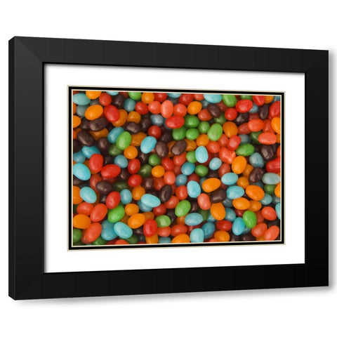 Colorful assortment of jelly bean candy Black Modern Wood Framed Art Print with Double Matting by Flaherty, Dennis