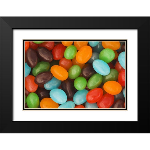 Colorful assortment of jelly bean candy Black Modern Wood Framed Art Print with Double Matting by Flaherty, Dennis