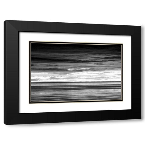 Washington Sunrise on Strait of Juan de Fuca Black Modern Wood Framed Art Print with Double Matting by Paulson, Don