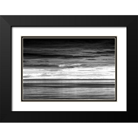 Washington Sunrise on Strait of Juan de Fuca Black Modern Wood Framed Art Print with Double Matting by Paulson, Don