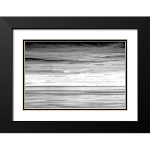 Washington Sunrise on Strait of Juan de Fuca Black Modern Wood Framed Art Print with Double Matting by Paulson, Don