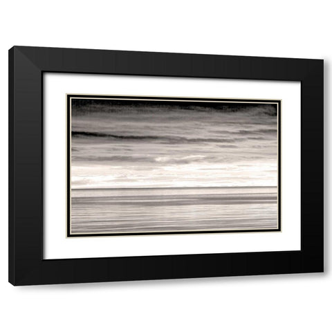 Washington Sunrise on Strait of Juan de Fuca Black Modern Wood Framed Art Print with Double Matting by Paulson, Don