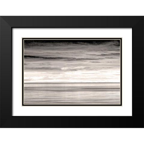 Washington Sunrise on Strait of Juan de Fuca Black Modern Wood Framed Art Print with Double Matting by Paulson, Don