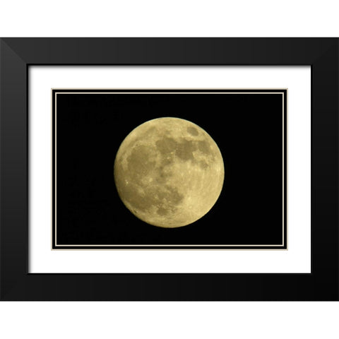 Full moon with yellowish hue Black Modern Wood Framed Art Print with Double Matting by Morris, Arthur