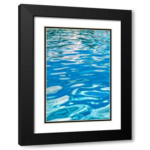 Abstract reflection on water ripples Black Modern Wood Framed Art Print with Double Matting by Engelbrecht, Lisa S.
