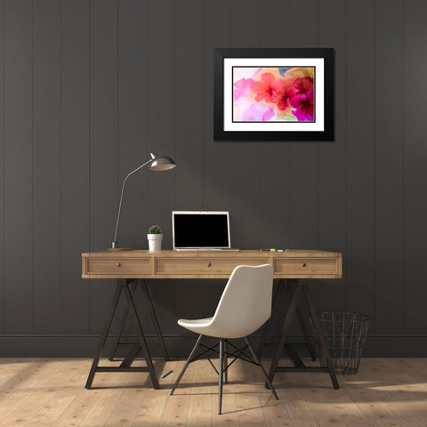 Hibiscus Flower and Tissue Paper with Light Black Modern Wood Framed Art Print with Double Matting by Beraldo, Zandina Muench