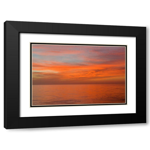 Colorful sky and water Black Modern Wood Framed Art Print with Double Matting by Jones, Adam