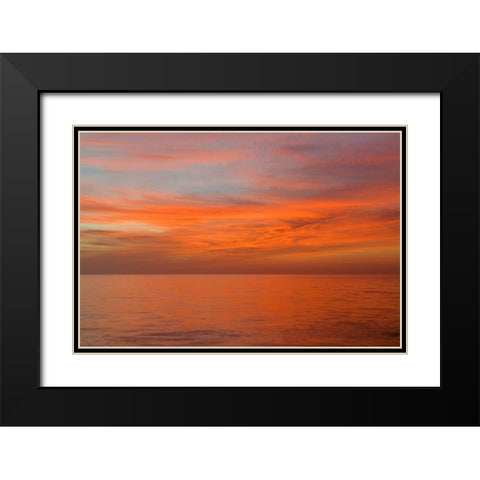 Colorful sky and water Black Modern Wood Framed Art Print with Double Matting by Jones, Adam