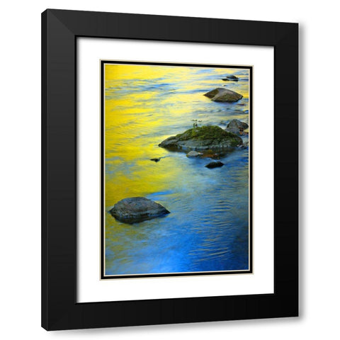 Colors Reflected in Water Black Modern Wood Framed Art Print with Double Matting by Miller, Anna