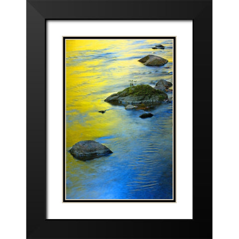 Colors Reflected in Water Black Modern Wood Framed Art Print with Double Matting by Miller, Anna