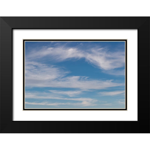 Cumulus clouds in blue sky Black Modern Wood Framed Art Print with Double Matting by Jones, Adam
