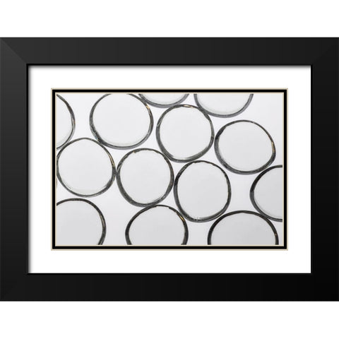Clear Glass Pebbles with light Black Modern Wood Framed Art Print with Double Matting by Beraldo, Zandina Muench