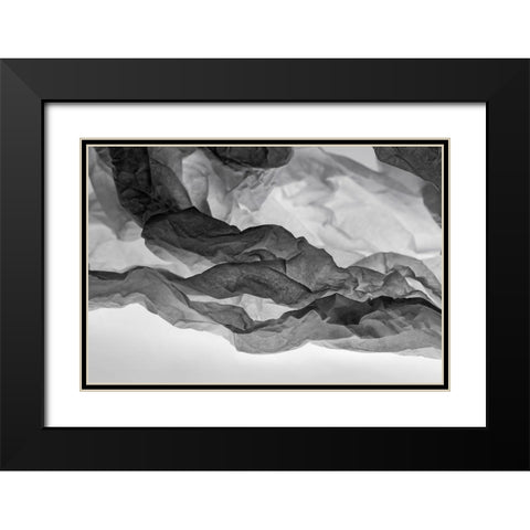 Tissue Paper on Light abstracts Black Modern Wood Framed Art Print with Double Matting by Beraldo, Zandina Muench