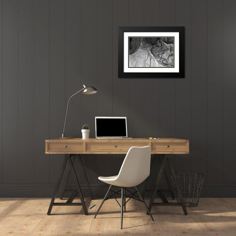 Tissue Paper on Light abstracts Black Modern Wood Framed Art Print with Double Matting by Beraldo, Zandina Muench