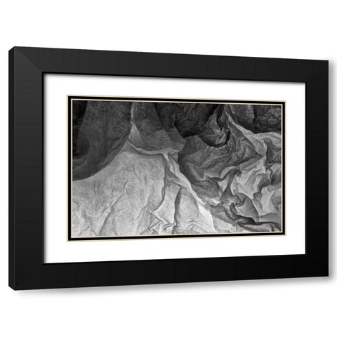 Tissue Paper on Light abstracts Black Modern Wood Framed Art Print with Double Matting by Beraldo, Zandina Muench